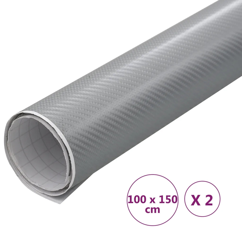 Pellicole per Auto 2 pz 4D Argento 100x150 cm CFW2158637