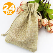 Trade Shop - Sacchetti Juta Beige Bomboniere Portaconfetti Segnaposto Segnatavolo Sacchettino -