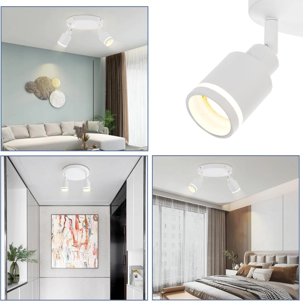 ZMH Faretto da soffitto 2 fiamme giratori a sospensione per corridoio anche parete