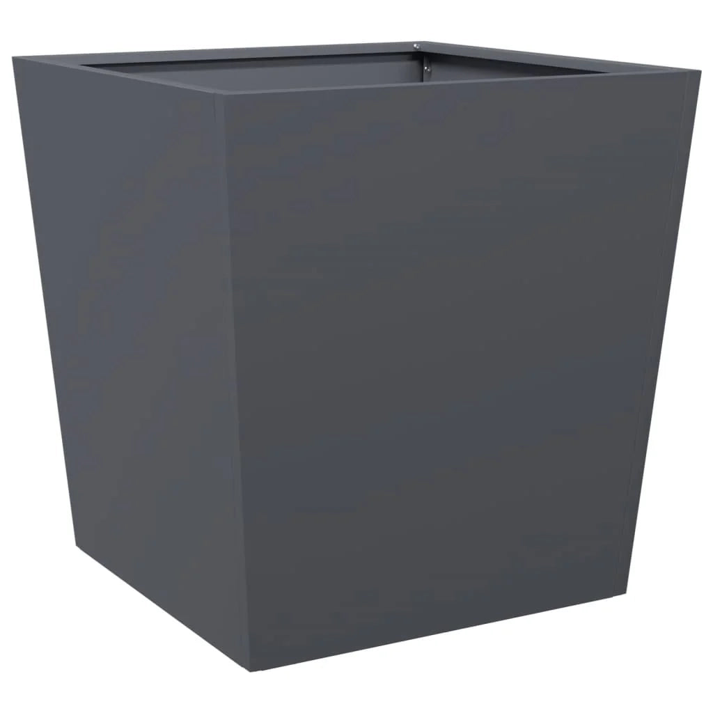 Fioriera rialzata per piante fiori giardino terrazze set da 2 50 x 50 x 50 cm acciaio antracite 02_0038988