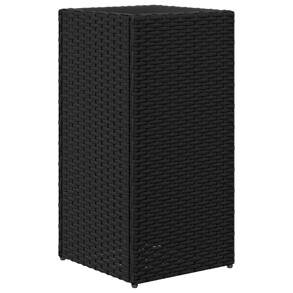 Fioriere da Giardino 2 pz Nere 30x30x60 cm in Polyrattan 3210516