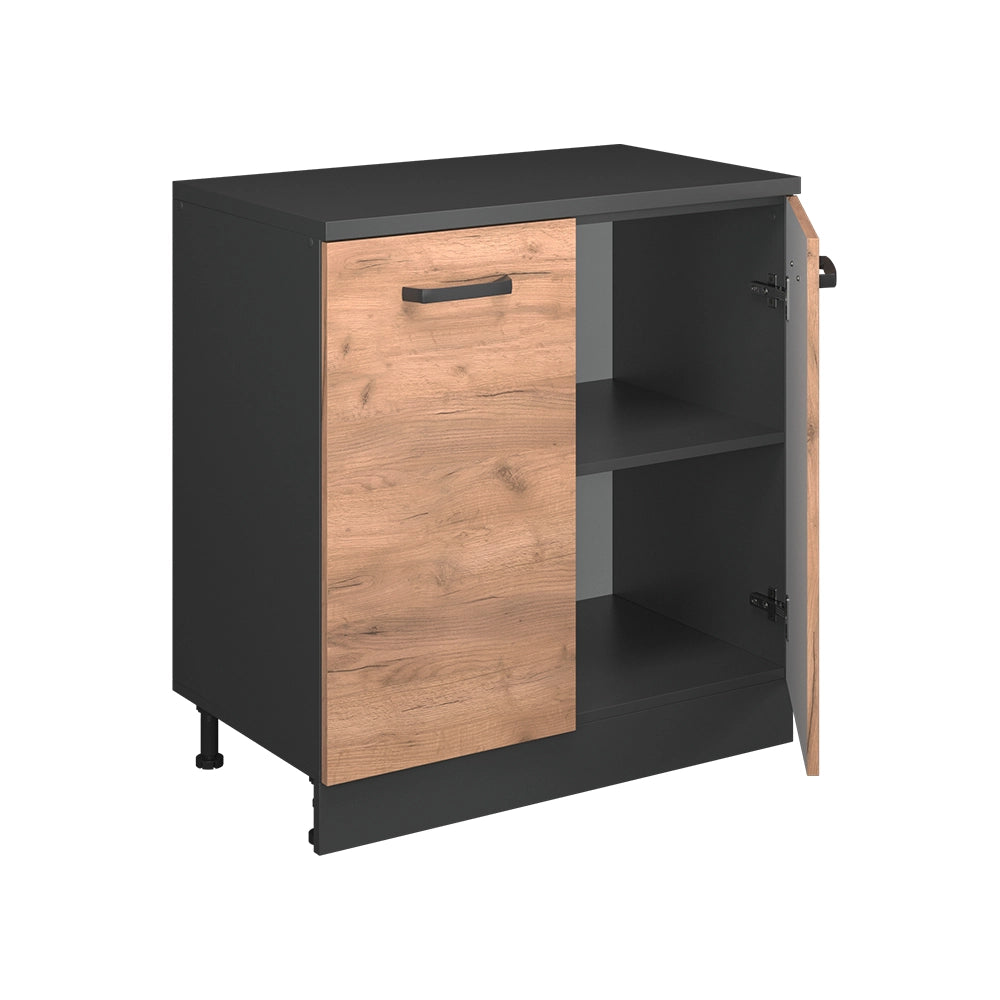 Mobile per mansarda Rion Rovere dorato/Antracite 80 x 83.8 cm senza inclinazione con 2 ante Vicco
