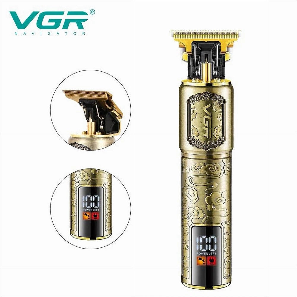 Trade Shop - Tagliacapelli Professionale Ricaricabile Senza Fili Regolabarba Usb Rasoio V-073 -