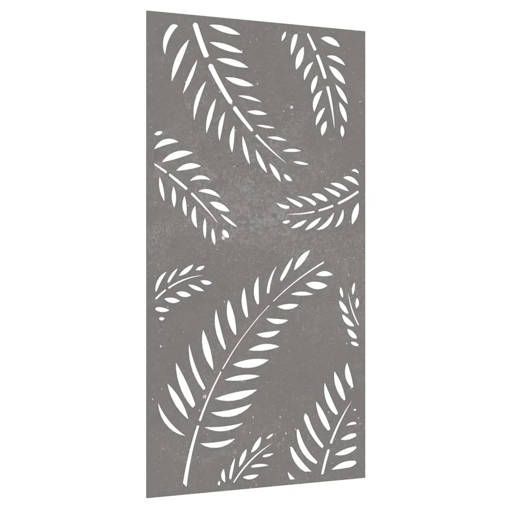Decorazione Muro da Giardino 105x55 cm Foglia Acciaio Corten 824493