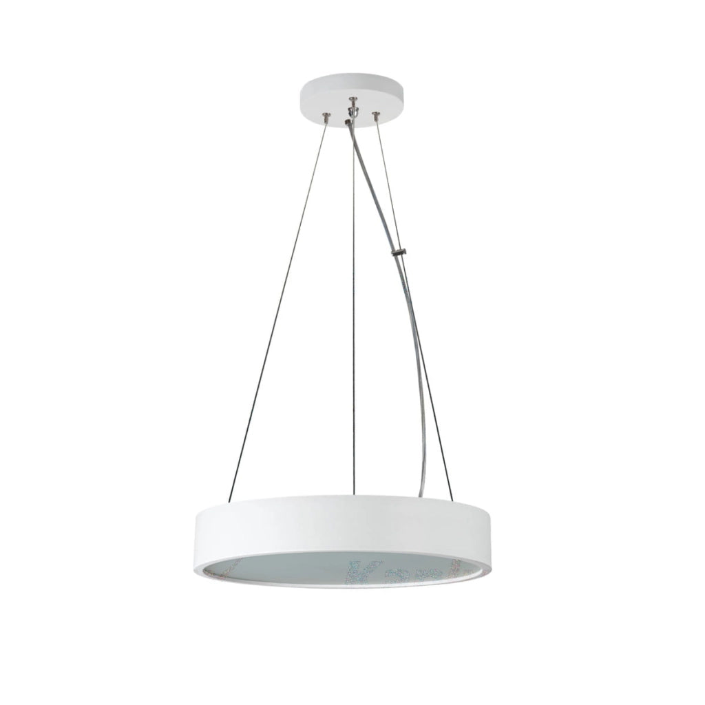 Sospensione Kanlux Jasmin legno bianco Ø37,5 2xE27