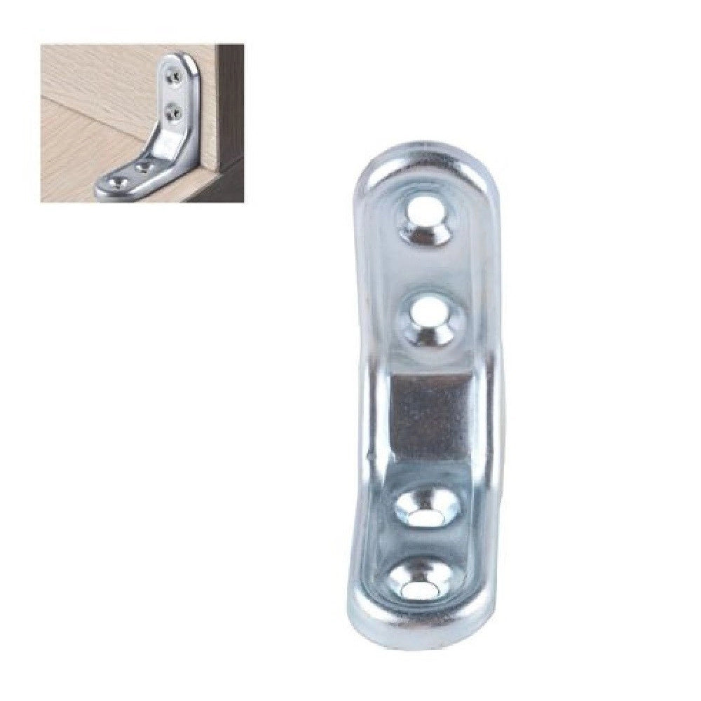 Trade Shop - Set 2 Pz Lastrina Ad Angolo 50mm Sostegno Staffa Angolare Con Viti Mobili 94780 -