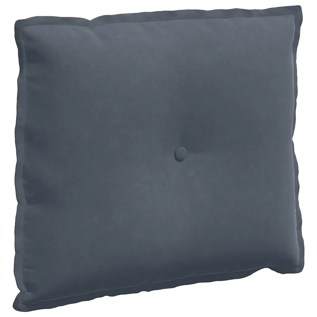Cuscino per Schiena | Cuscino dorsale Grigio scuro 60 x 50 cm Tessuto in Cords