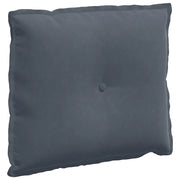 Cuscino per Schiena | Cuscino dorsale Grigio scuro 60 x 50 cm Tessuto in Cords