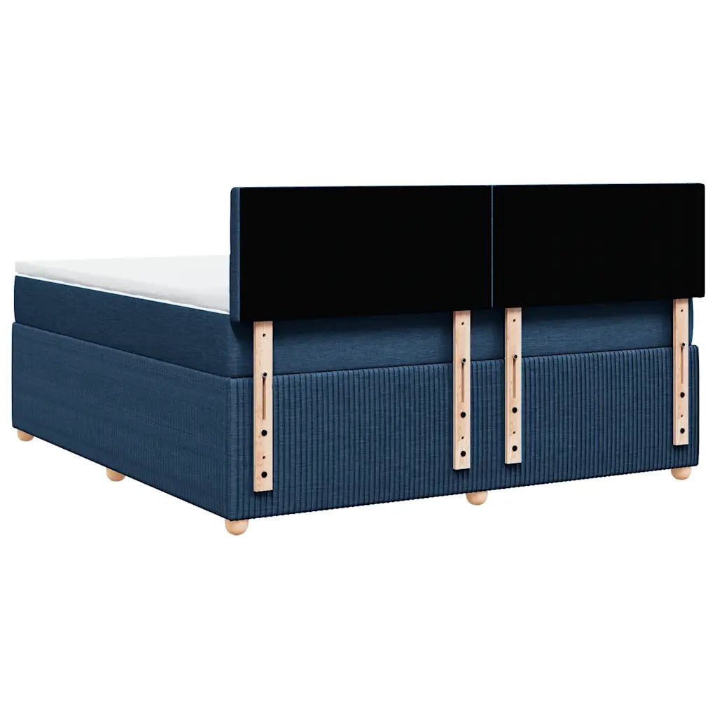 Giroletto a Molle con Materasso Blu 180x200 cm in Tessuto