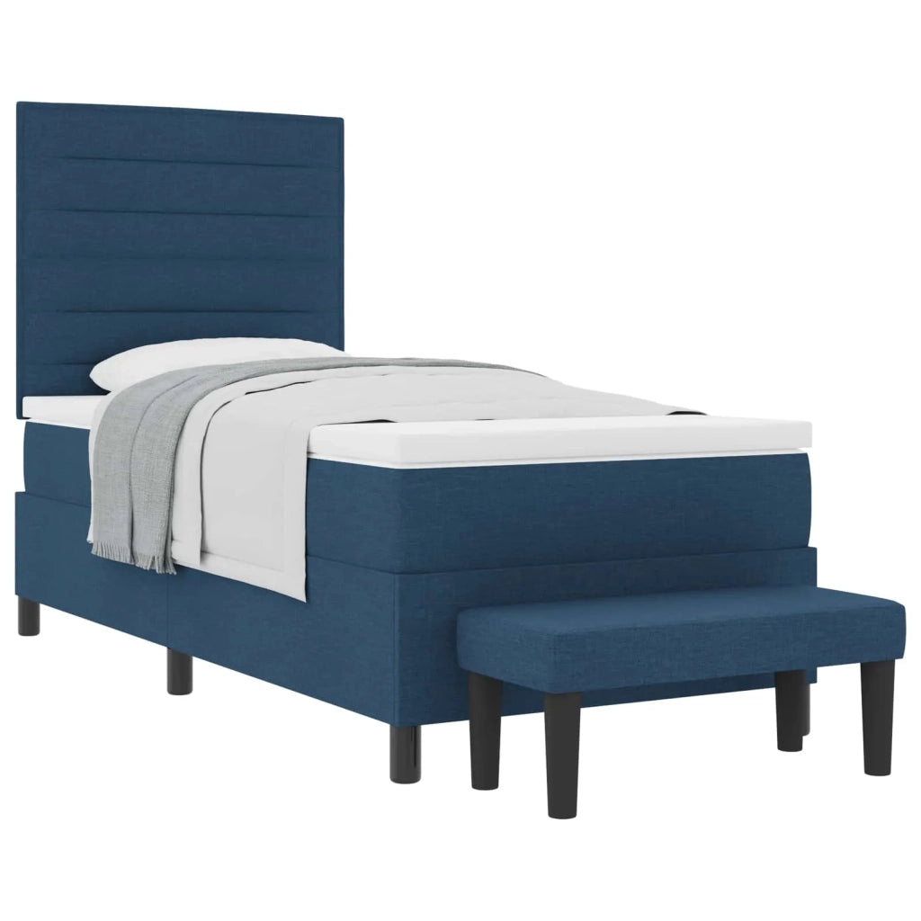 Letto a molle con testiera Blu 80 x 200 cm Tessuto 3343952