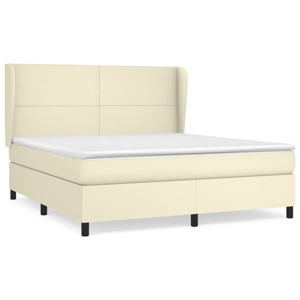 Giroletto a Molle con Materasso Crema 160x200 cm in Similpelle 3128921