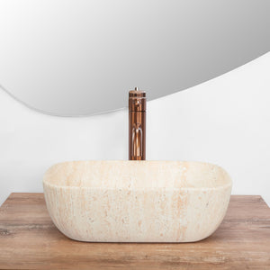 Lavabo Da Appoggio Rea Belinda Mini Travertine Matt
