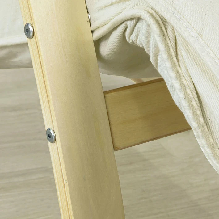 Sedia A Dondolo Poltrona Relax Poltroncina Poggia Gambe Regolabile Bianco FST16-W