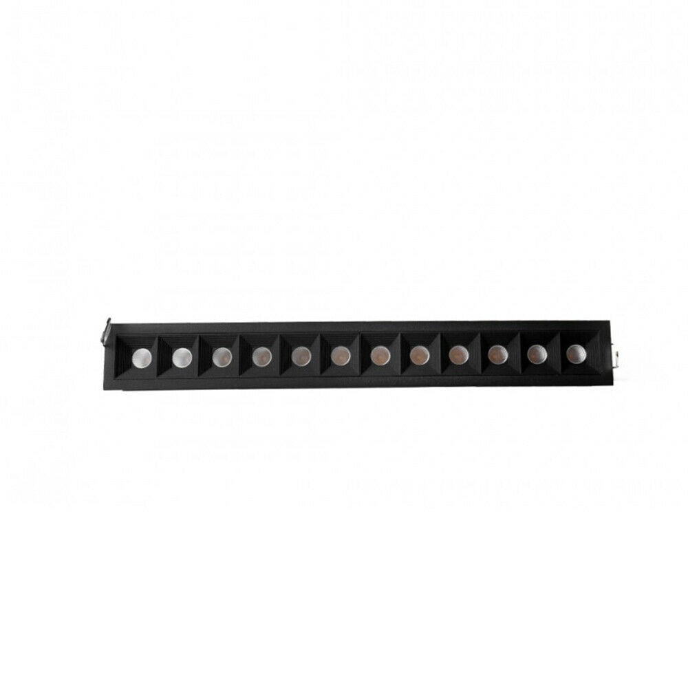 Trade Shop - Faretto Led Incasso 24w Soffitto Moderno Nero Luce 6500k 4000k 3000k Spot -