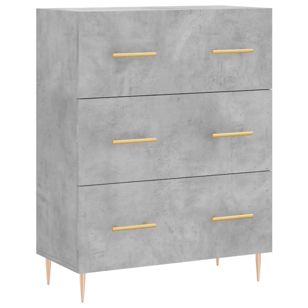 Credenza Grigio Cemento 69,5x34x180 cm in Legno Multistrato 3198397