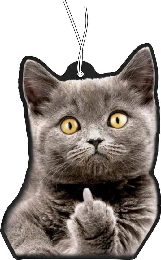 Diffusore di aroma con design gatto che mostra il medio indice - diffusore di aroma divertente per l'aria - diffusore di aroma per auto tuning - set diffusore di aroma per auto accessori