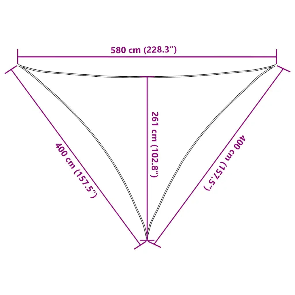 Vela Parasole | Telo Ombra | Vela da ombra 160 g/m2 Grigio Talpa 4x4x5,8 m in HDPE
