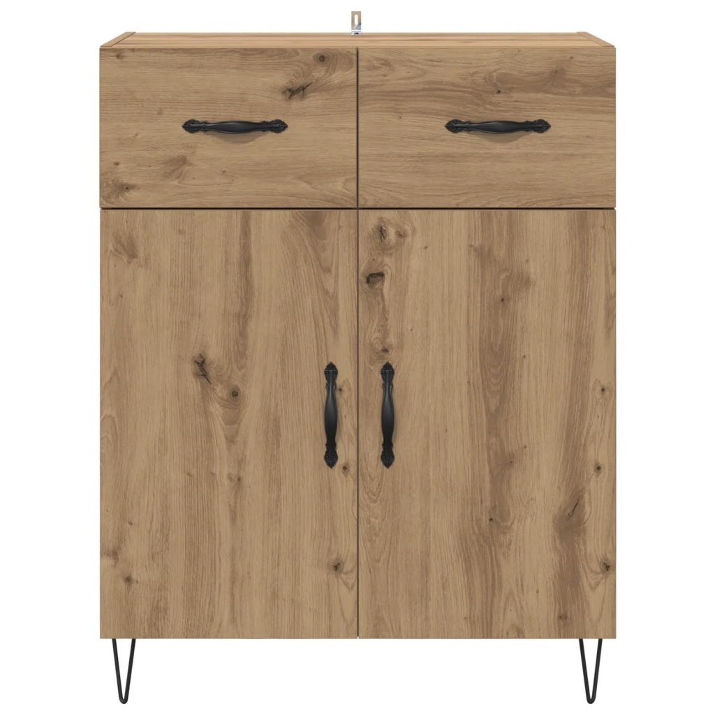 Credenza | Madia | Buffet da pranzo | Armadio da pranzo Rovere artigianale 69,5 x 34 x 90 cm Legno multistrato