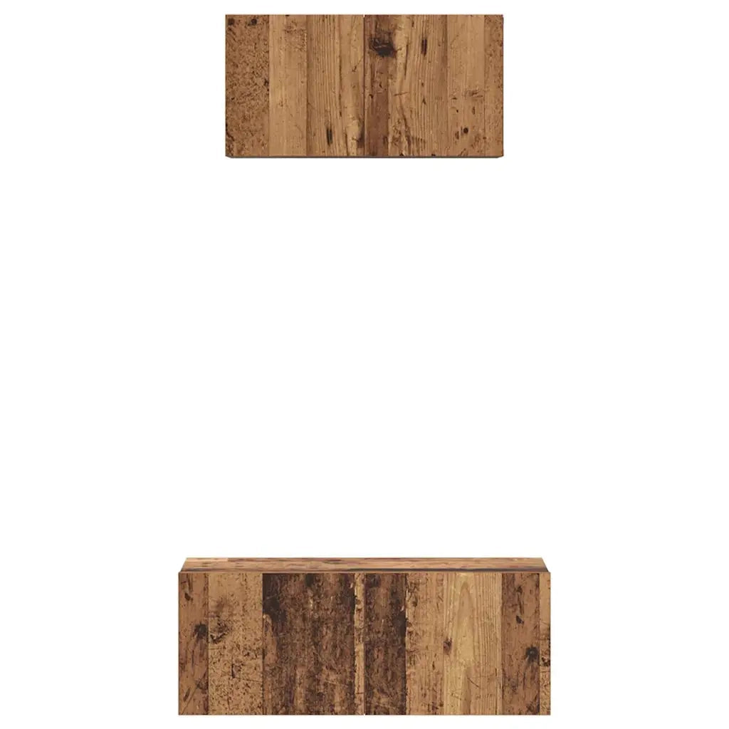 vidaXL Set mobile TV 2 pcs Legno vecchio 80 x 30 x 30 cm