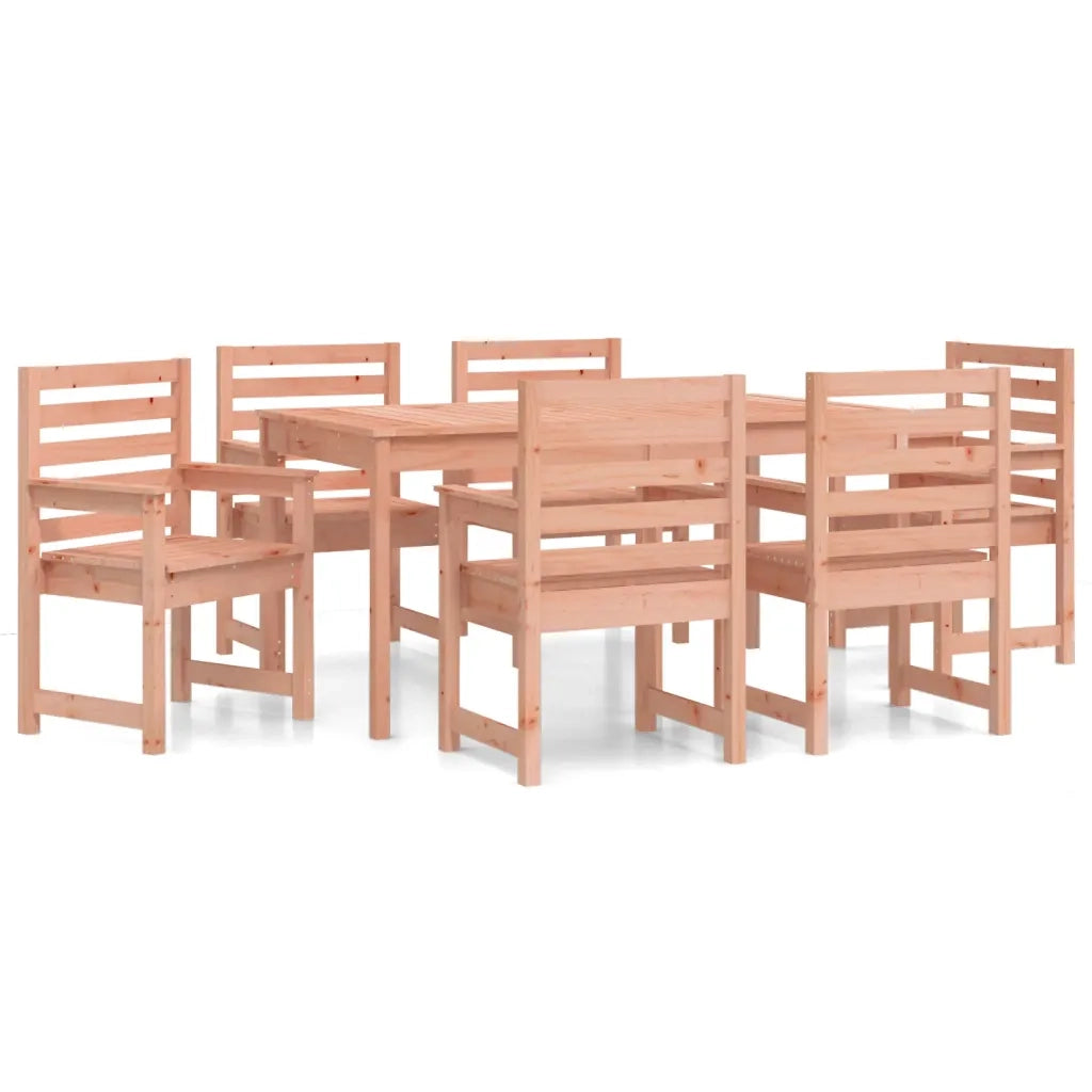 Set da Pranzo per Giardino 7 pz in Legno Massello di Douglas