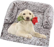 Cuscino per cani - Coperta per cani - Coperta per cani - Protezione per cani - Cuscino per cani per la poltrona - 120x95x15cm/Rettilineo bianco