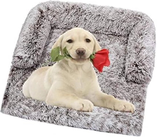 Cuscino per cani - Coperta per cani - Coperta per cani - Protezione per cani - Cuscino per cani per la poltrona - 120x95x15cm/Rettilineo bianco