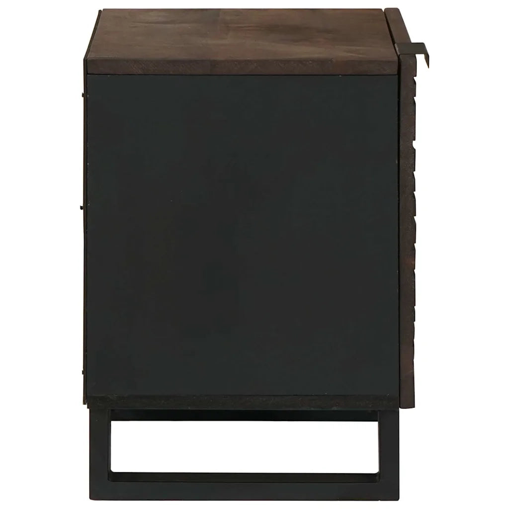 Armadio da Notte Noce 40 x 33 x 46 cm Legno massello di acacia 4018004