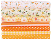Tessuto Patchwork a 7 pezzi - Cotone - Multifunzionale - Sartoriale - Fai da Te - 25 x 25 cm - Disegno elegante con fiori e colori