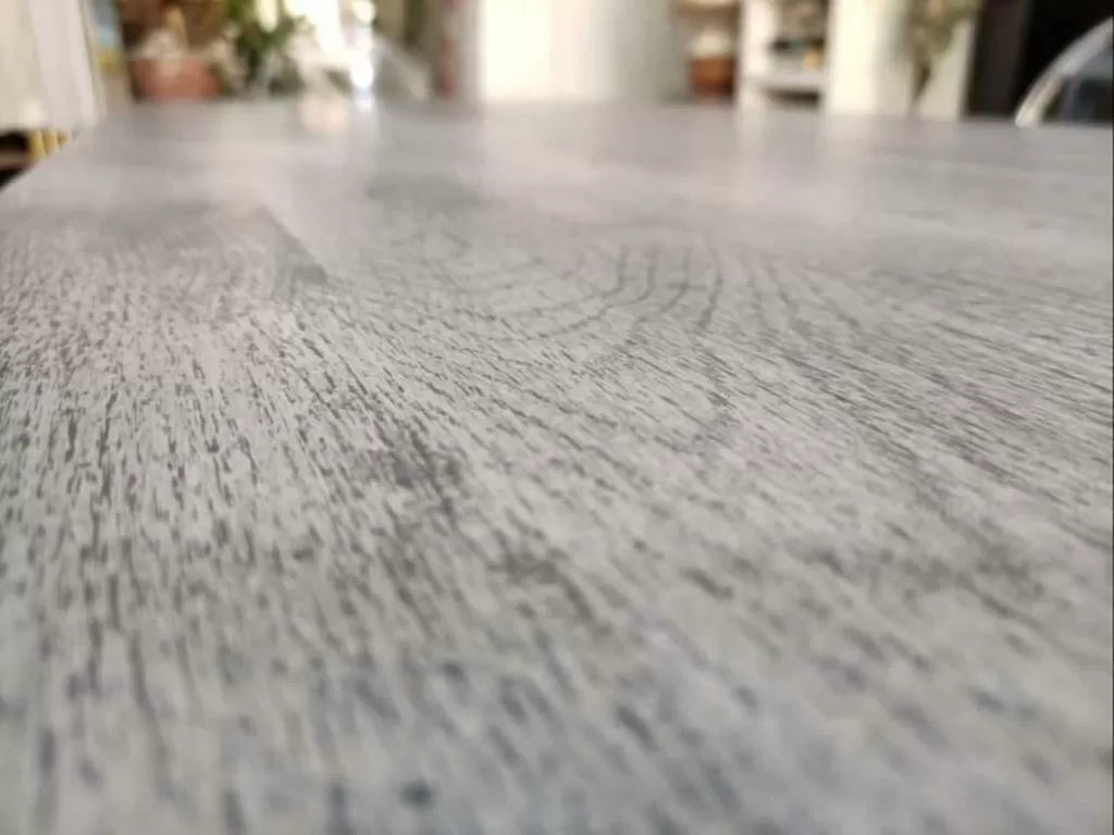 Tavolo fisso in rovere massello nodato finitura beton spessore 4 cm. misura l.160 p.90 h.75 (1667) - Mobili 2G