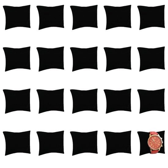 Kit di sostegno per cuscini da 20 - Nero - 7 x 8 cm - Leggero - Sostenibile - Super morbido - Cuscino per gioielli