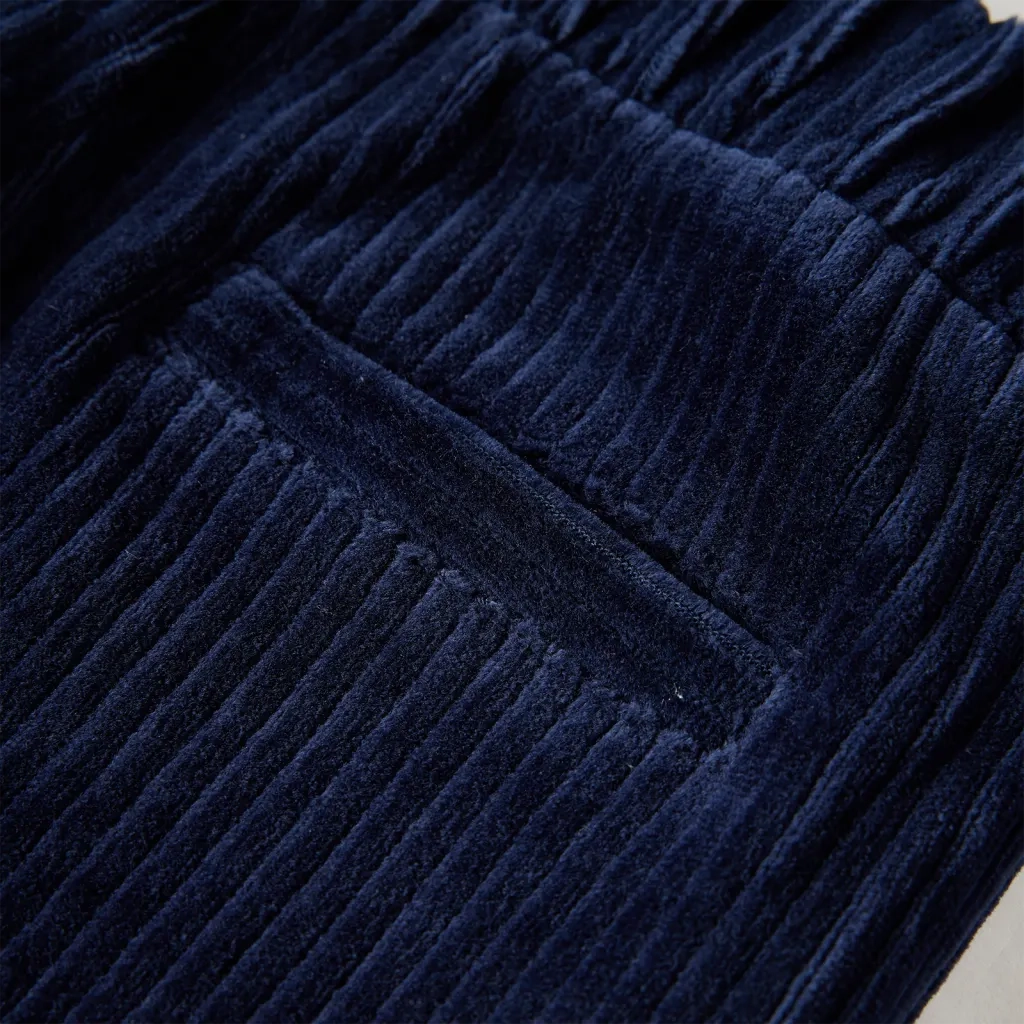 Pantaloni da Bambino in Velluto a Coste Blu Marino 128 CFW7030557