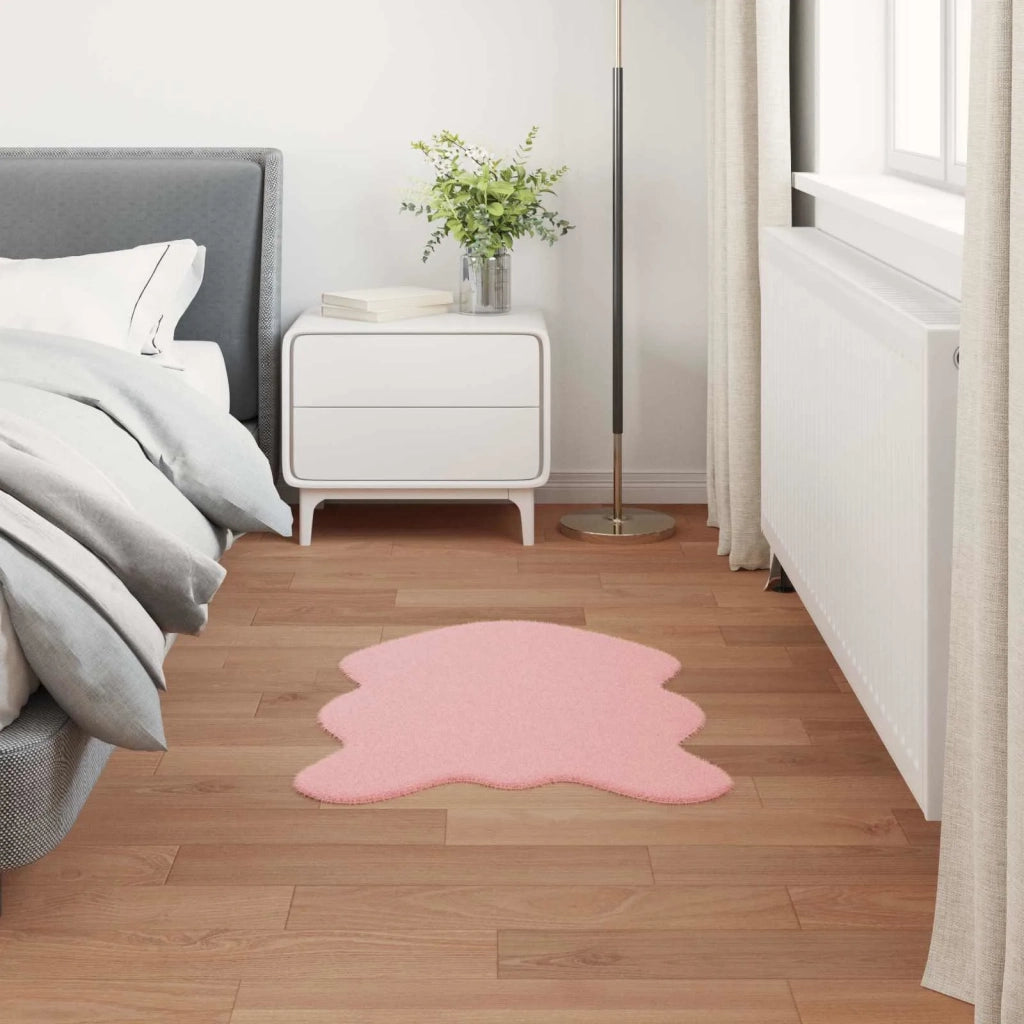 Tappeto antiscivolo in sintetica di coniglio OLITE Rosa