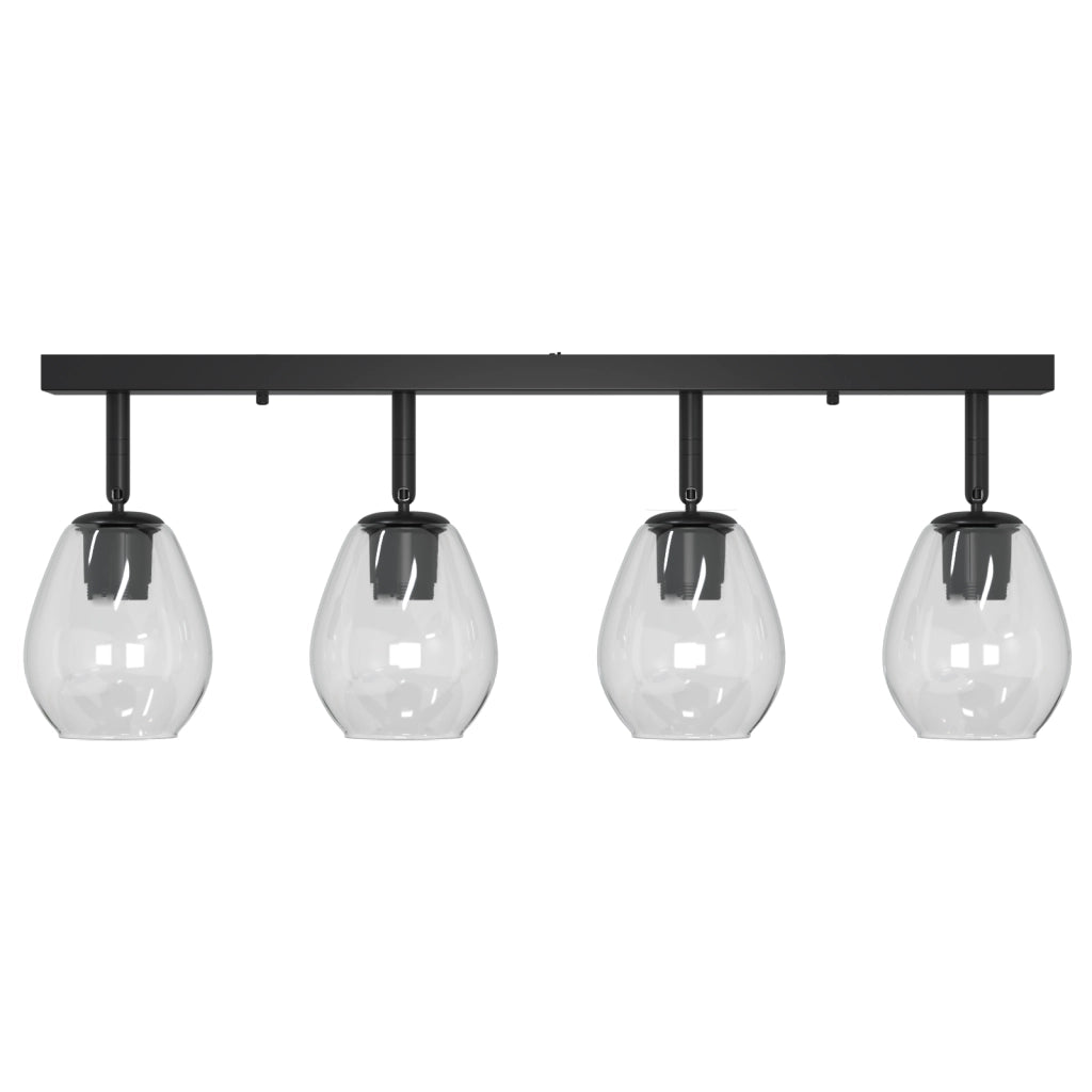 Lampade da soffitto con paralume in vetro regolabile anthracite E27