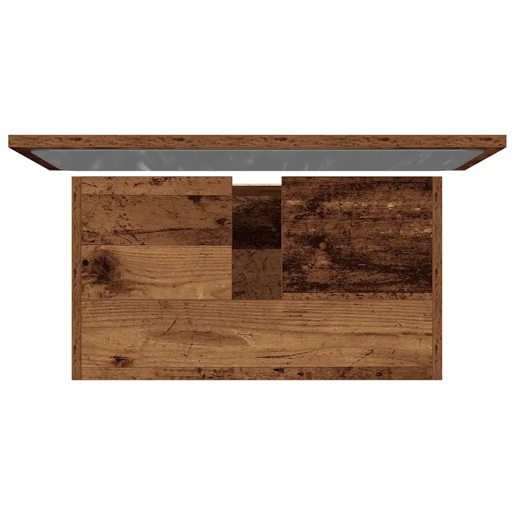 Set Mobili da Bagno 2 pz Legno Antico in Legno Multistrato