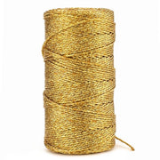 Cordone in seta d'oro - 100 m - 1,5 mm - filo decorativo - fai da te - imballo regalo - decorazione - filo decorativo