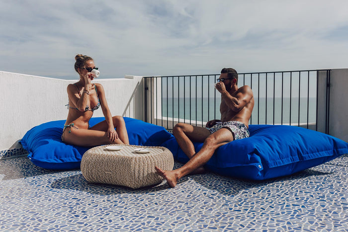 Cuscinone Poltrona Pouf Gigante 175x135 cm in Acrilico Pomodone Arancione