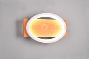 Applique a parete Barca LED metallo bianco e legno naturale 241110131