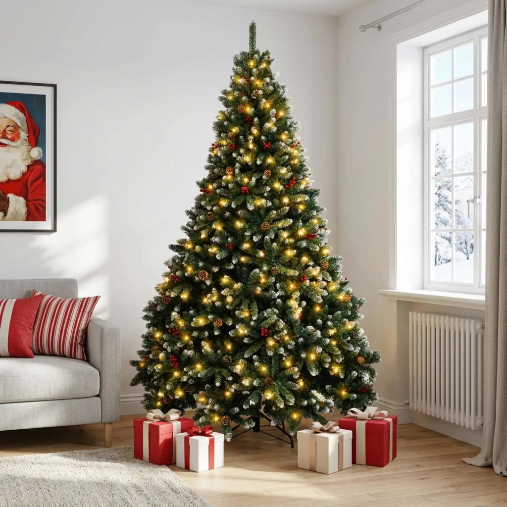Albero di Natale Artificiale con Rami Pieghevoli 300 cm 600 LED 3467326