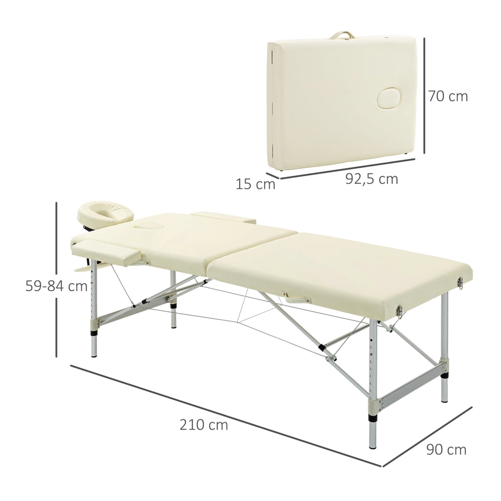 Tavolo da massaggio pieghevole ¨C zephmum ¨C 210x90 cm crema