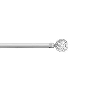 BASTONE METALLO D 20/17 120/210CM RICAMO BIANCO- 6,0 pz