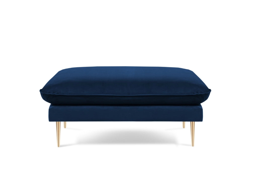 Cosmopolitan Design - Pouf "Vienna" in velluto blu reale 