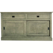 Madia credenza 2 ante scorrevoli 2 cassetti in rovere patinato 150x50x90h (864) - Mobili 2G