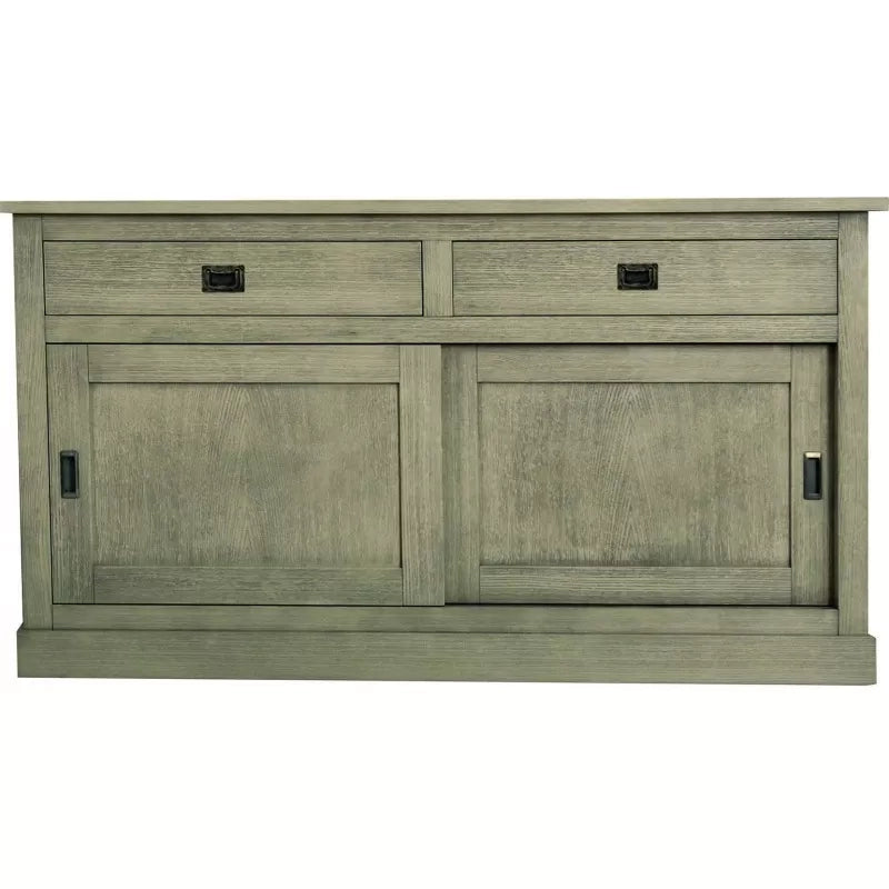Madia credenza 2 ante scorrevoli 2 cassetti in rovere patinato 150x50x90h (864) - Mobili 2G