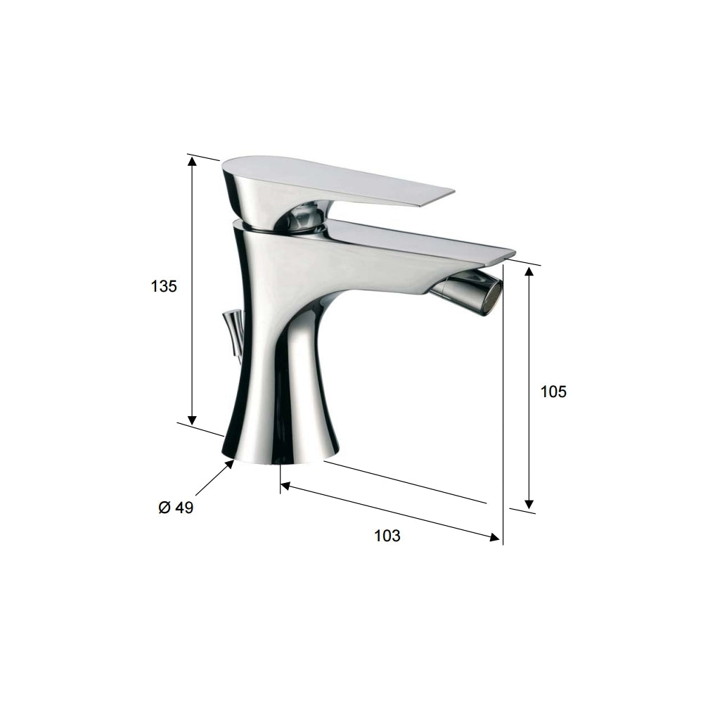 Miscelatore bidet con scarico - serie diva