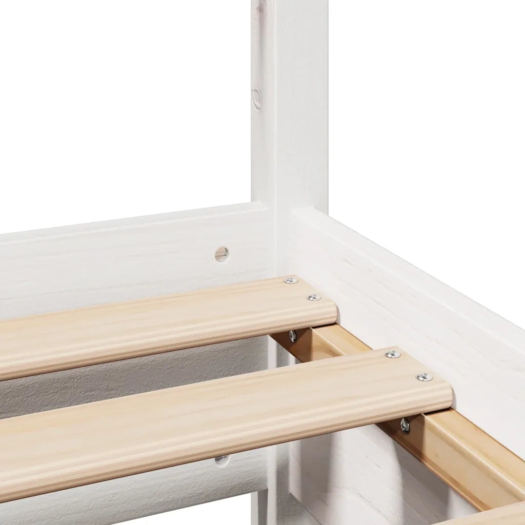 Letto senza Materasso Bianco 90x200 cm Legno Massello di Pino 3301759