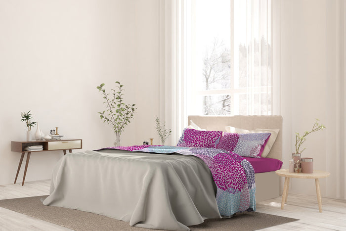 Set lenzuola 1 Piazza e Mezzo stampa sopra Sotto e Federe Soffioni