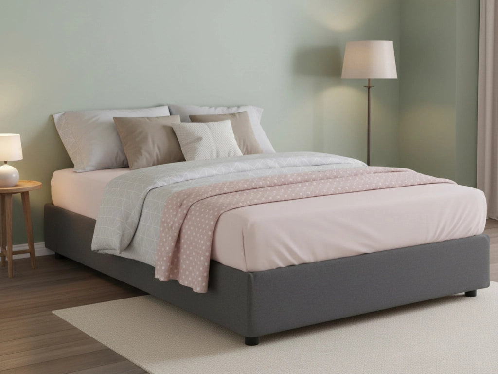 Andla, Letto Piazza e Mezza Sfoderabile Made in Italy, Grigio
