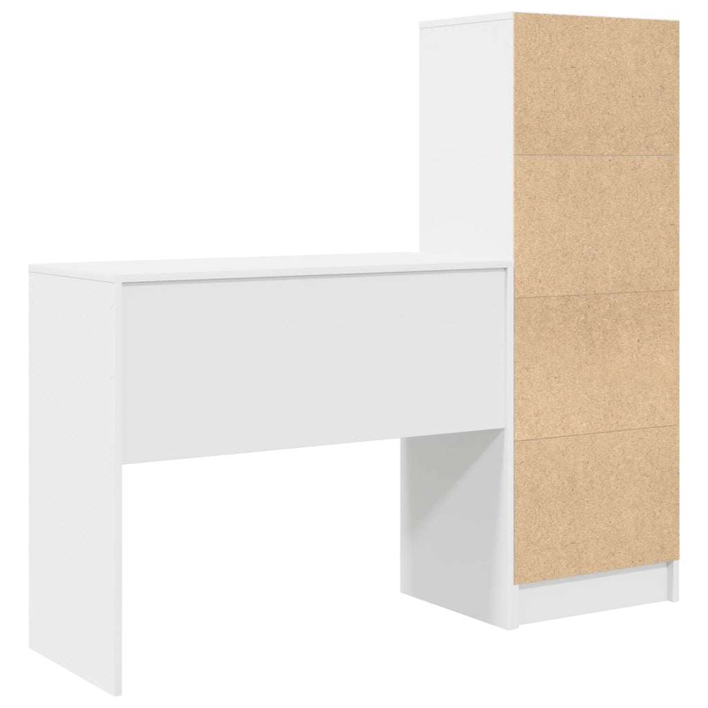 Scrivania con Storage Bianca Legno ingegnerizzato