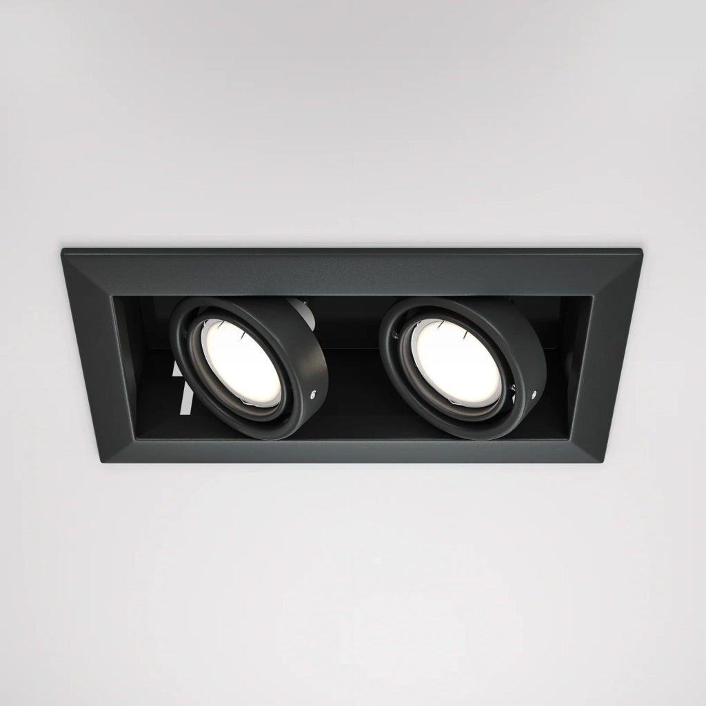 Maytoni Lampada da incasso Metal Modern 2 luci GU10 nero metallo
