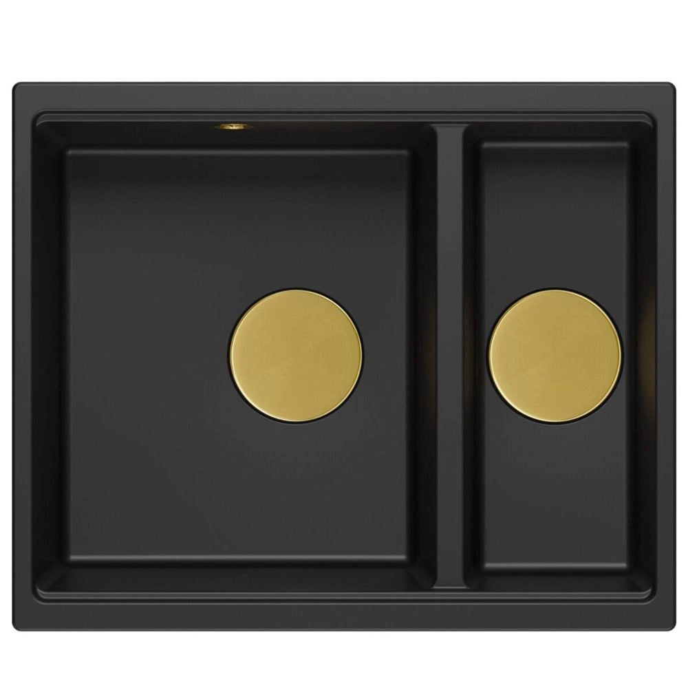 Lavello In Granito Logan 150 Black Tappo nero